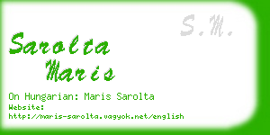 sarolta maris business card